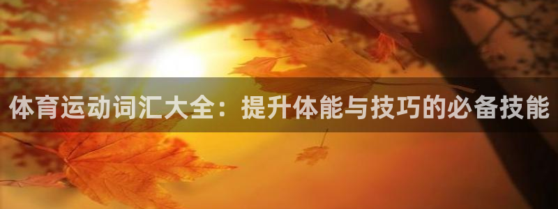 欧亿体育官方正版app神州:体育运动词汇大全:提升体能与技巧